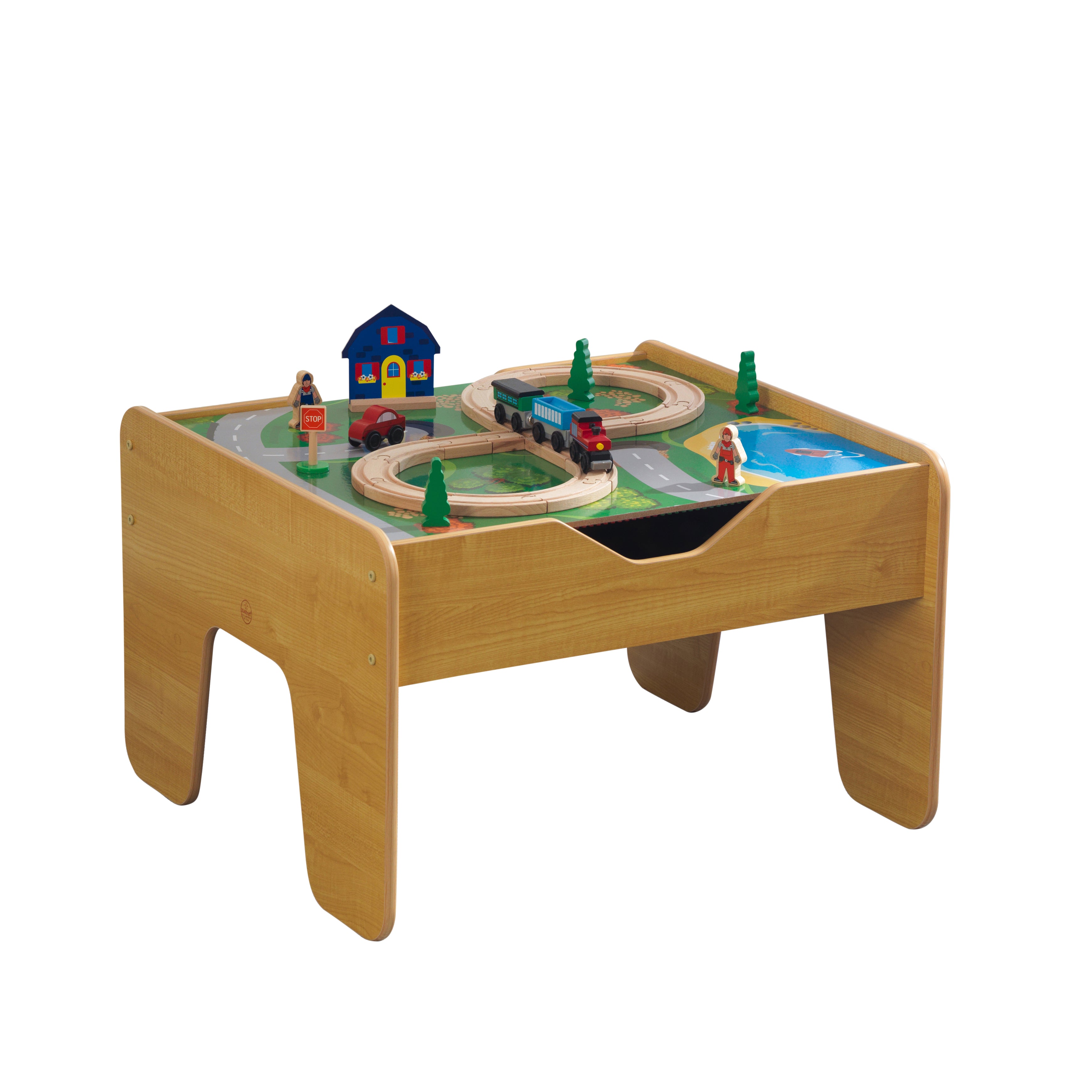 2-in-1 Activity Table with Board - Natural