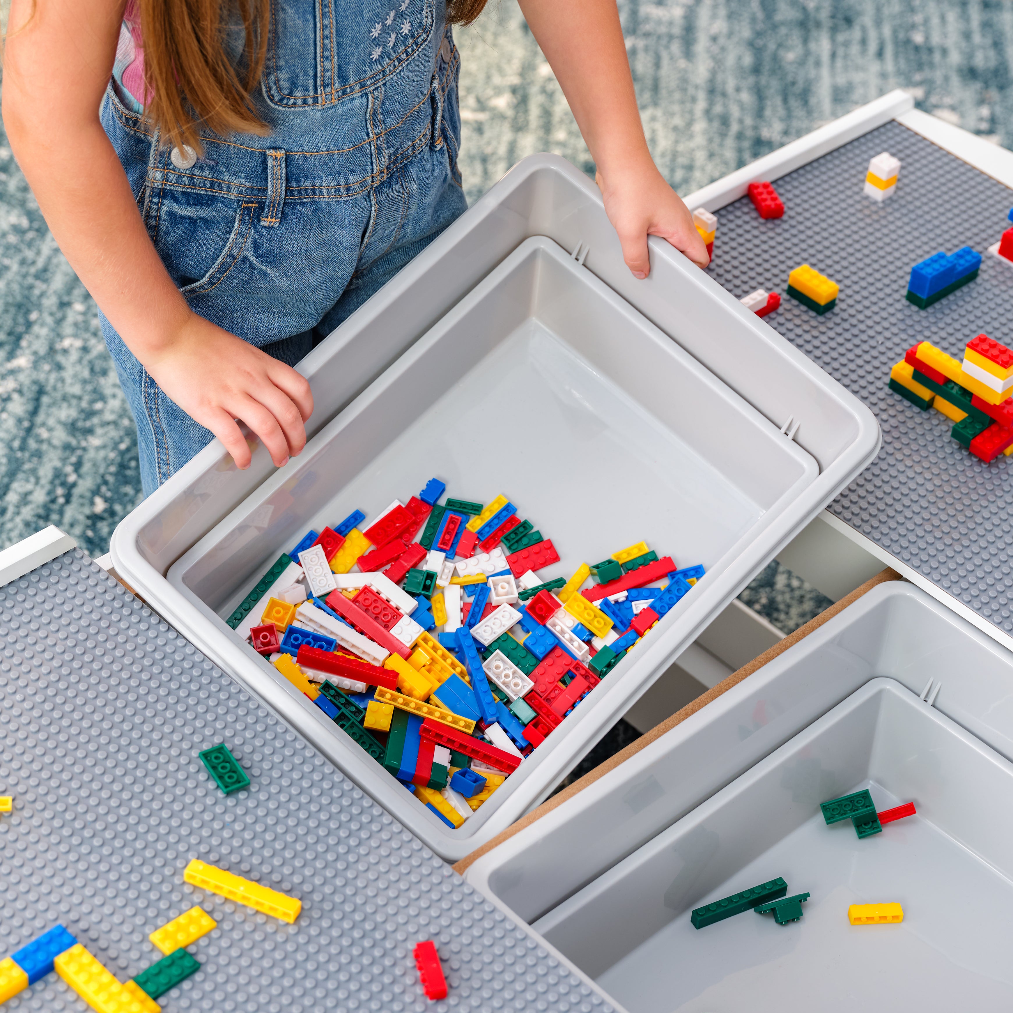 Building Bricks Play N Store Mega Table