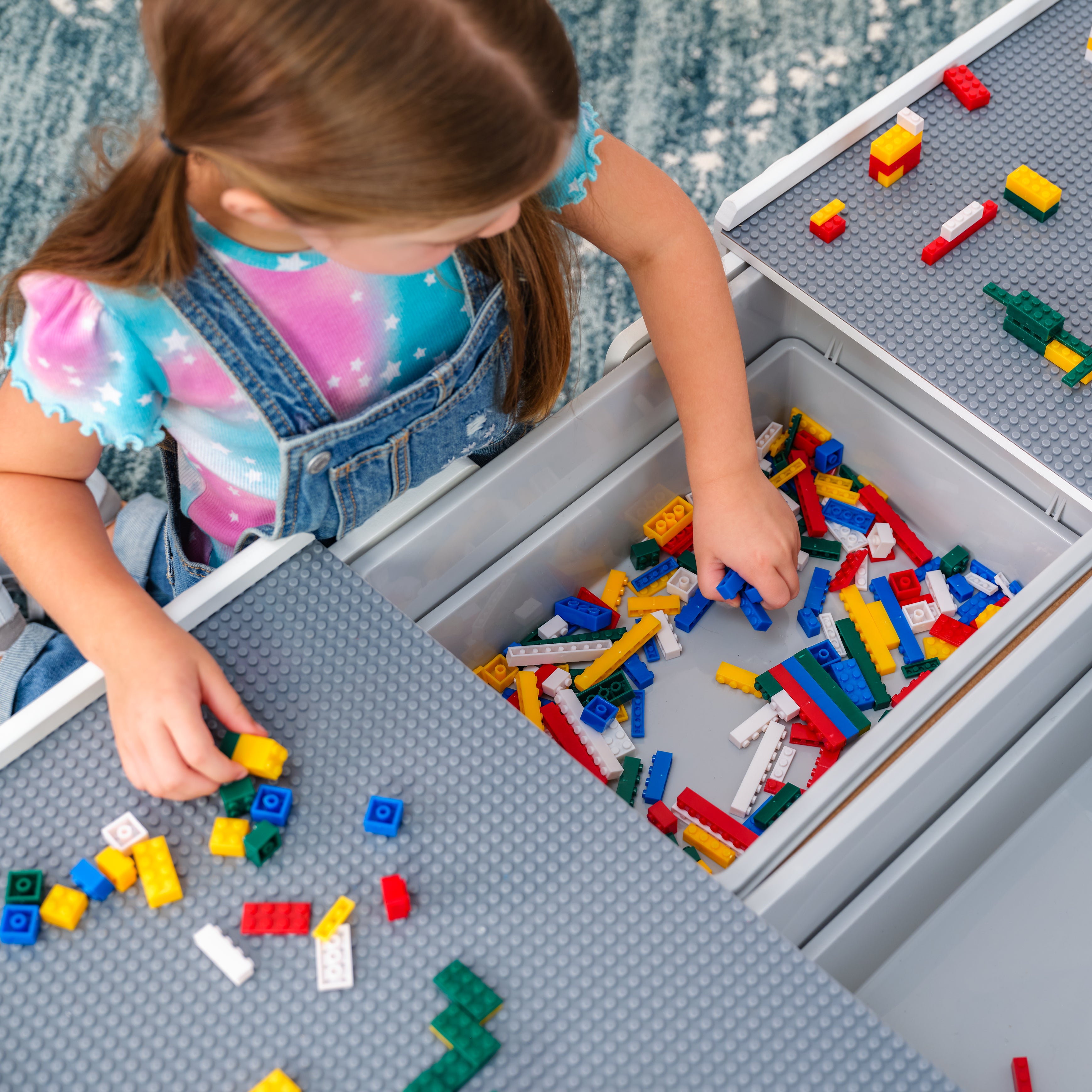 Building Bricks Play N Store Mega Table