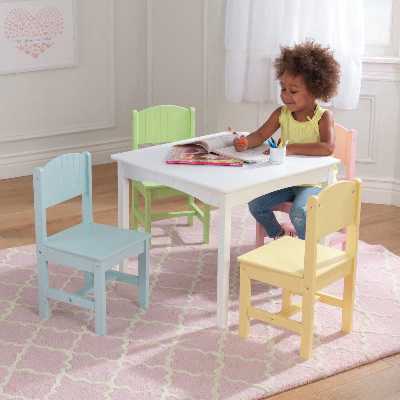 Nantucket Table Chair Set Pastel KidKraft Canada