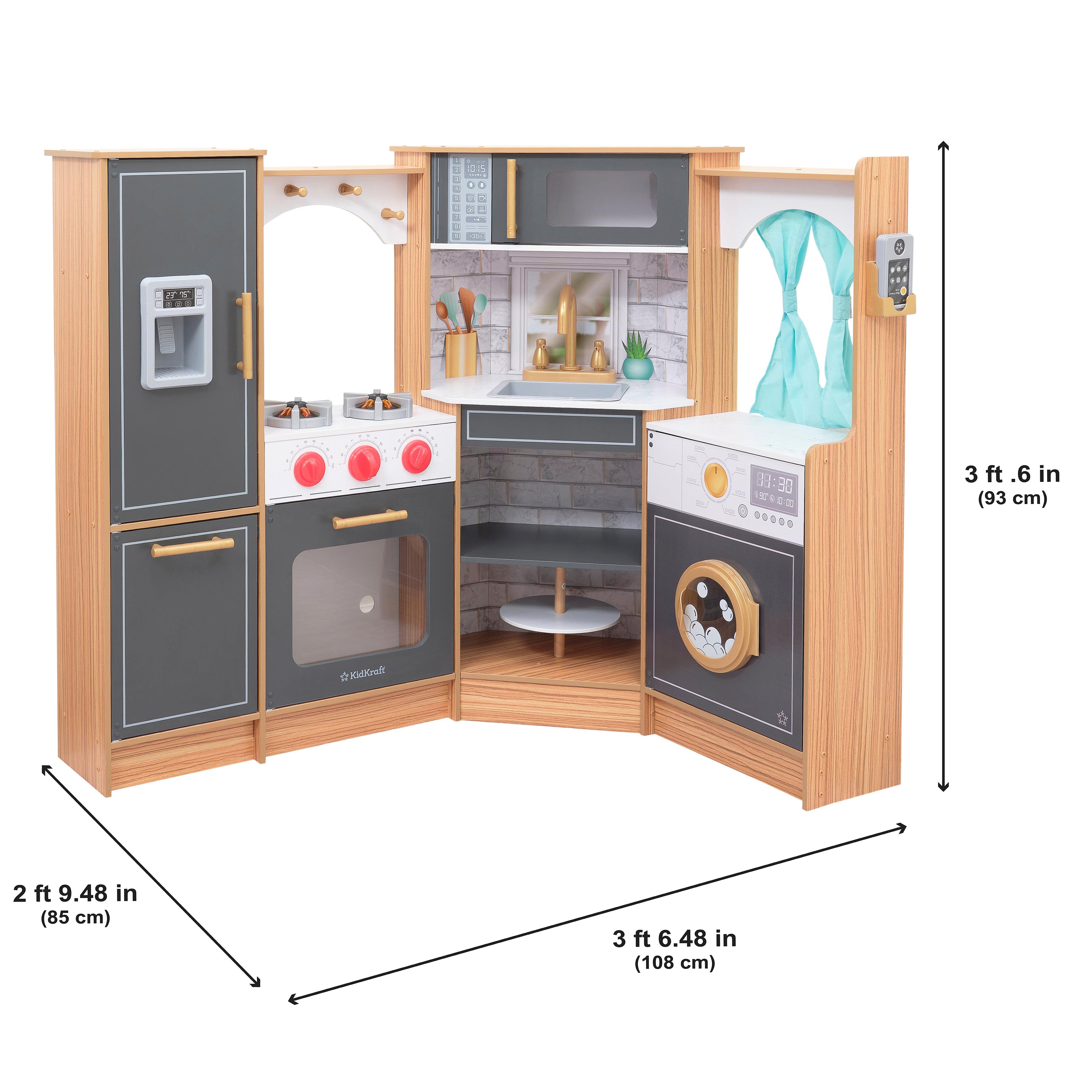 Ultimate Corner Play Kitchen with Lights & Sounds - Natural